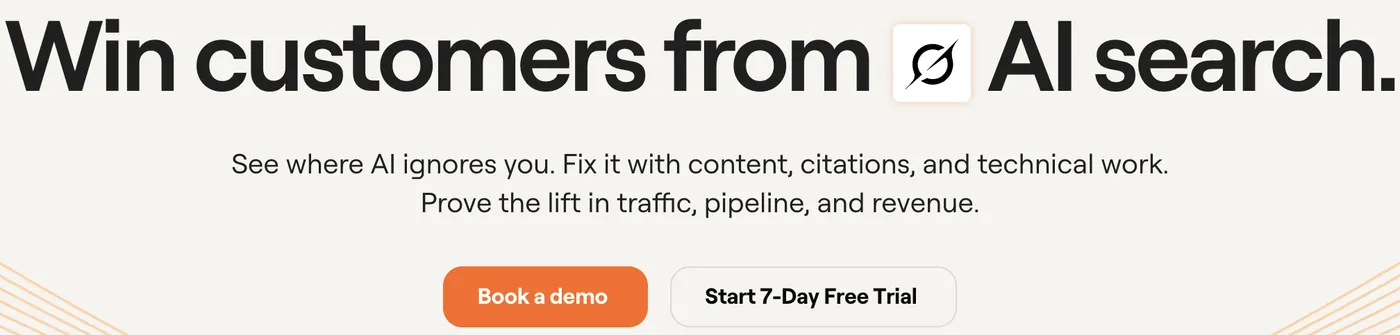 Screenshot von Writesonic: Startseite: „Start 7-Day Free Trial“.